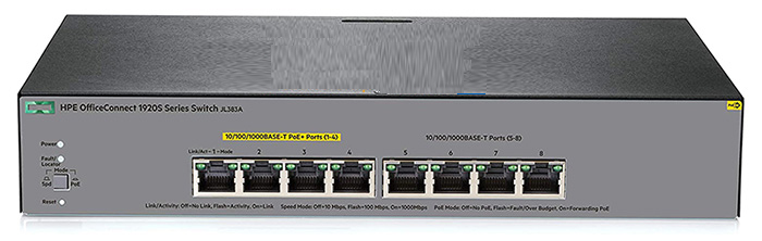 HPE OfficeConnect 1920S 8G PPoE+ 65W Switch JL383A